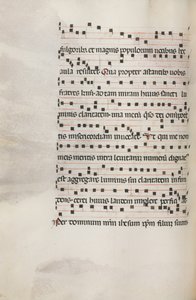 Missale: Fol. 153v: Music for Exultet, 1469