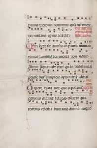 Missale: Fol. 156v: Music for Exultet by Bartolomeo Caporali