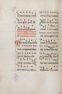 Missale: Fol. 182v: Music for various ordinary prayers, 1469 by Bartolomeo Caporali