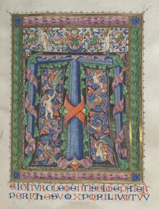 Missale: Fol. 186: Decorated Initial T[e igitur] Full Page