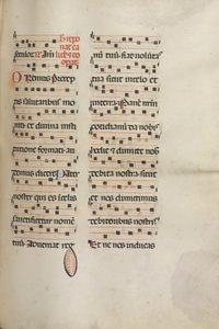 Missale: Fol. 189: Music for various prayers by Bartolomeo Caporali