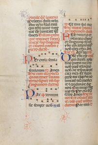 Missale: Fol. 190v: Music for Various Prayers, 1469 by Bartolomeo Caporali