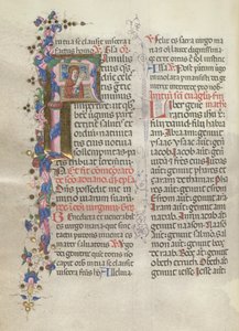 Missale: Fol. 311v: Saint Anne holding the newborn Virgin