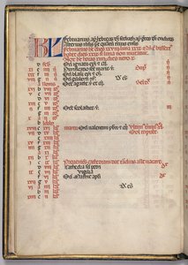 Missale: Fol. 3v: February Calendar Page, 1469