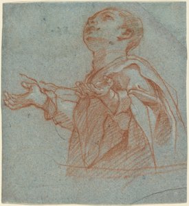 A Boy Gazing Upward in Adoration by Bartolomeo Cesi