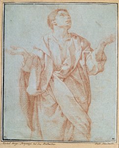 Man Draped, Arms Open, Eyes Raised to Heaven by Bartolomeo Cesi