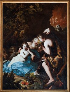 Lot and his daughters. Painting by Bartolomeo Guidobono 1694-1696 Musei di Strada Nuova Genes by Bartolomeo Guidobono