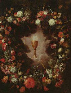 Chalice Surrounded by Flowers and Fruits by Bartolomeo Perez