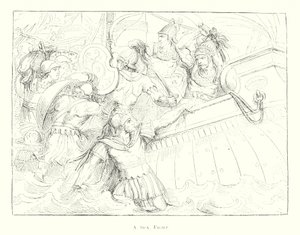 A Sea Fight by Bartolomeo Pinelli