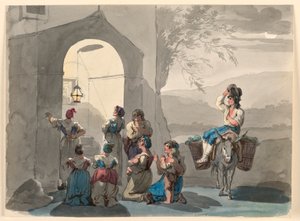 Ave Maria at Tivoli by Bartolomeo Pinelli