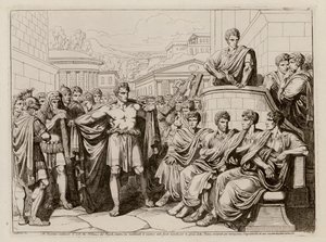 Coriolanus exiled from Rome by Bartolomeo Pinelli