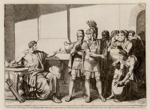 Curius Dentatus refusing the gifts of the Samnites by Bartolomeo Pinelli