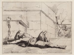 Death of Jugurtha in Roman captivity by Bartolomeo Pinelli