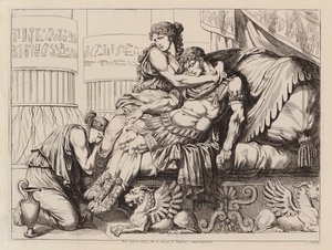 Death of Mark Antony in the arms of Cleopatra, 30 BC by Bartolomeo Pinelli