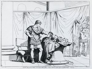 Death of Piso, engraving by Bartolomeo Pinelli (1781-1835), from Istoria dell