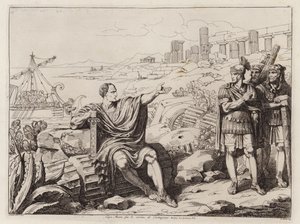 Gaius Marius sitting among the ruins of Carthage by Bartolomeo Pinelli