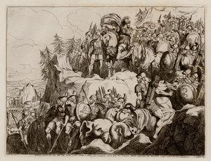 Hannibal crossing the Alps into Italy, 218 BC by Bartolomeo Pinelli