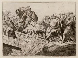 Horatius Cocles defending the Pons Sublicius, 509 BC by Bartolomeo Pinelli