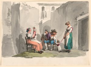 In Tivoli by Bartolomeo Pinelli