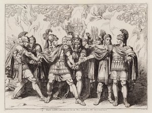 Jugurtha betrayed by Bocchus I and delivered in chains to Sulla by Bartolomeo Pinelli