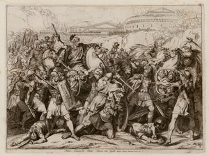 Marcus Furius Camillus liberating Rome from the Gauls, 390 BC by Bartolomeo Pinelli