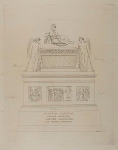Monument to Antonio Canova, Sketch by Bartolomeo Pinelli
