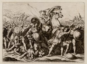 Publius Decius Mus sacrificing himself for Rome in battle against the Latins by Bartolomeo Pinelli