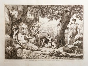 Romulus and Remus Suckling the Wolf by Bartolomeo Pinelli