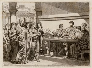 Sacrifice of the women of Rome by Bartolomeo Pinelli