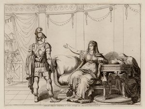 Sophonisba receives the poison brought to her by Massinissa by Bartolomeo Pinelli