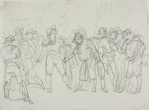 Study for Meo Patacca by Bartolomeo Pinelli