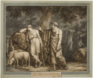 Telemachus is Consoled by Termosiris, Priest of Apollo, from The Adventures of Telemachus, Book 2