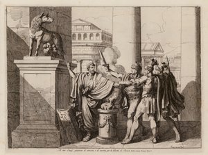 The Oath of the Horatii by Bartolomeo Pinelli