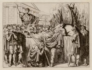 Valerius delivering the eulogy at the funeral of Brutus, 509 BC by Bartolomeo Pinelli