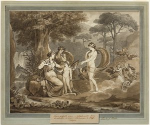 Venus Presents Cupid to Calypso, from The Adventures of Telemachus, Book 7 by Bartolomeo Pinelli