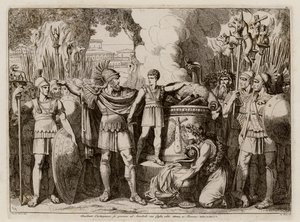 Young Hannibal swearing an oath of enmity towards the Romans by Bartolomeo Pinelli