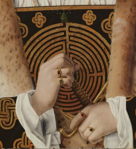 Portrait of a Man (detail of hands) by Bartolomeo Veneto