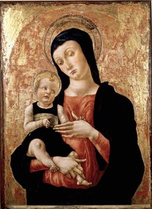 Virgin with child. Painting by Bartolomeo Vivarini (ca. 1432-after 1491) 15th century. Venice, Museum Correr