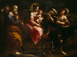 The Flight into Egypt by Bartolommeo Biscaino