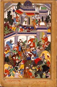 Akbar Visits the Shrine of Khwajah Muin ad-Din Chishti at Ajmer, ca. 1590