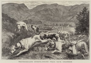 Westmoreland Sports, Hound Trial Race, Grasmere by Basil Bradley