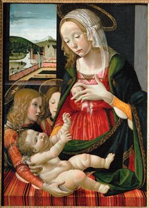 Madonna Nursing the Infant Jesus, Surrounded by Angels