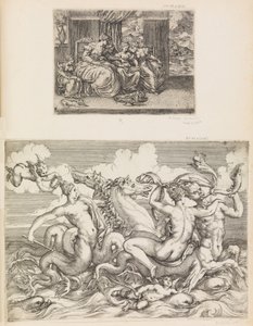 The School of Needlework. A Woman Teaches Young Women by Battista Angolo del Moro.