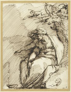 Sibyl with a Genius under a Tree by Battista Franco (possibly)