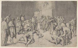 Ark of the Covenant in the Temple of Dagon by Battista Franco