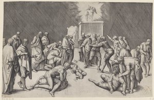 Ark of the Covenant in the Temple of Dagon by Battista Franco