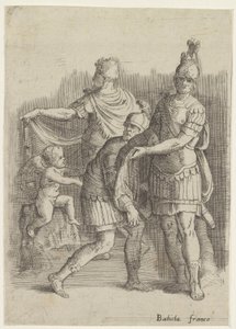 Three Soldiers and a Putto