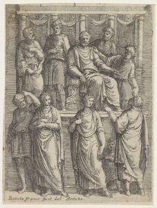 Judge delivering a verdict (History of Emperor Trajan series) by Battista Franco