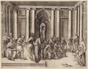 Twelve-Year-Old Jesus Discussing with the Temple Scholars
