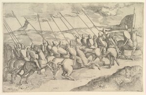 A Company of Horsemen by Battista Franco Veneziano